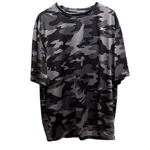 Reebok Men’s Camouflage Speedwick T Shirt Size 2XL Black Gray